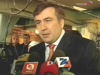 Михаил Саакашвили, кадр телеканала "Россия"