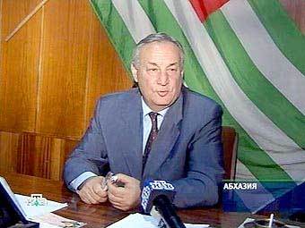 Президент Абхазии Сергей Багапш. Кадр телеканала НТВ, архив